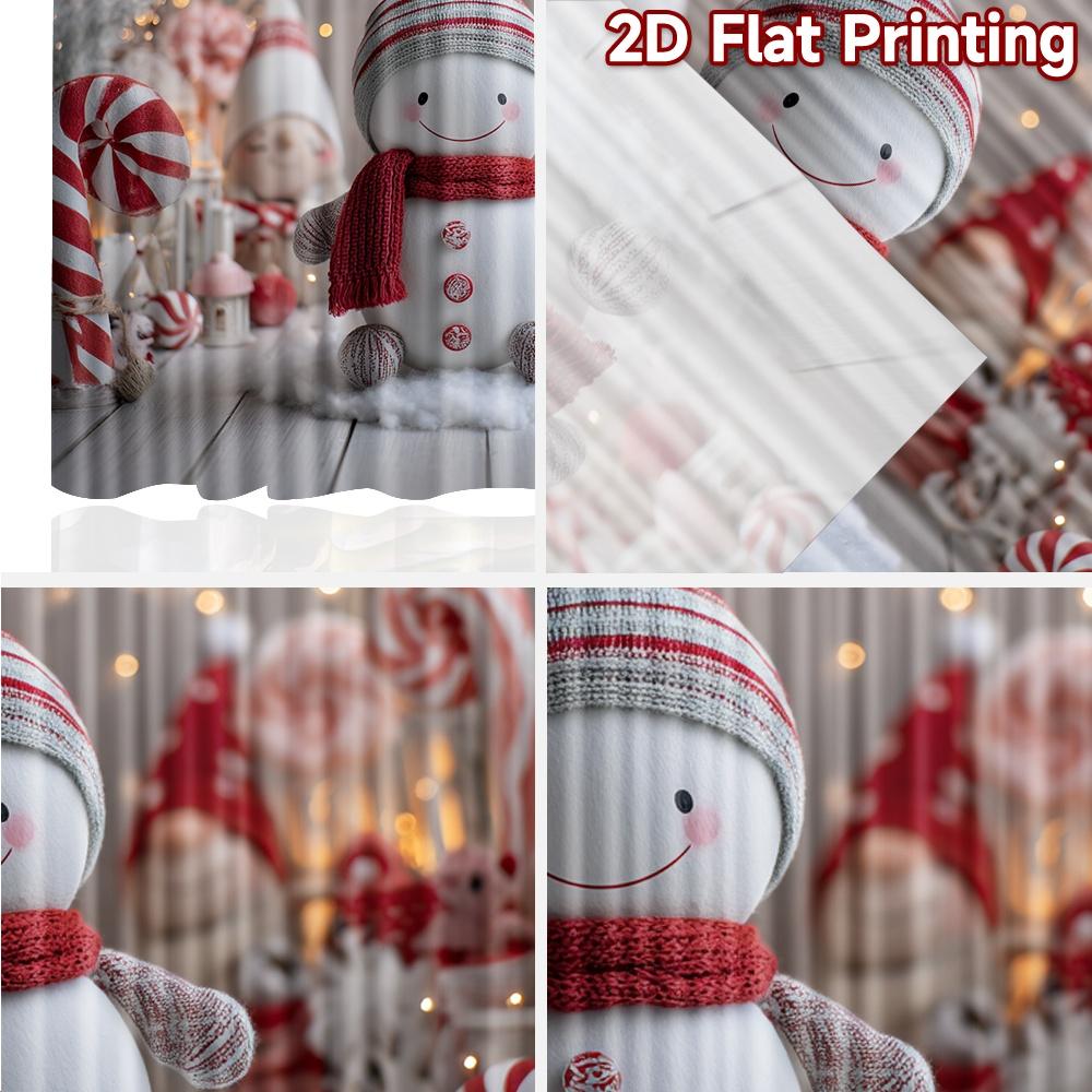 2 szt., zasłony DRUKOWANE PŁASKO 2D (Bez Roda) Śnieżny Urok Nowoczesne Modne Zasłony Półprzezroczyste Zasłony Dekoracje dla