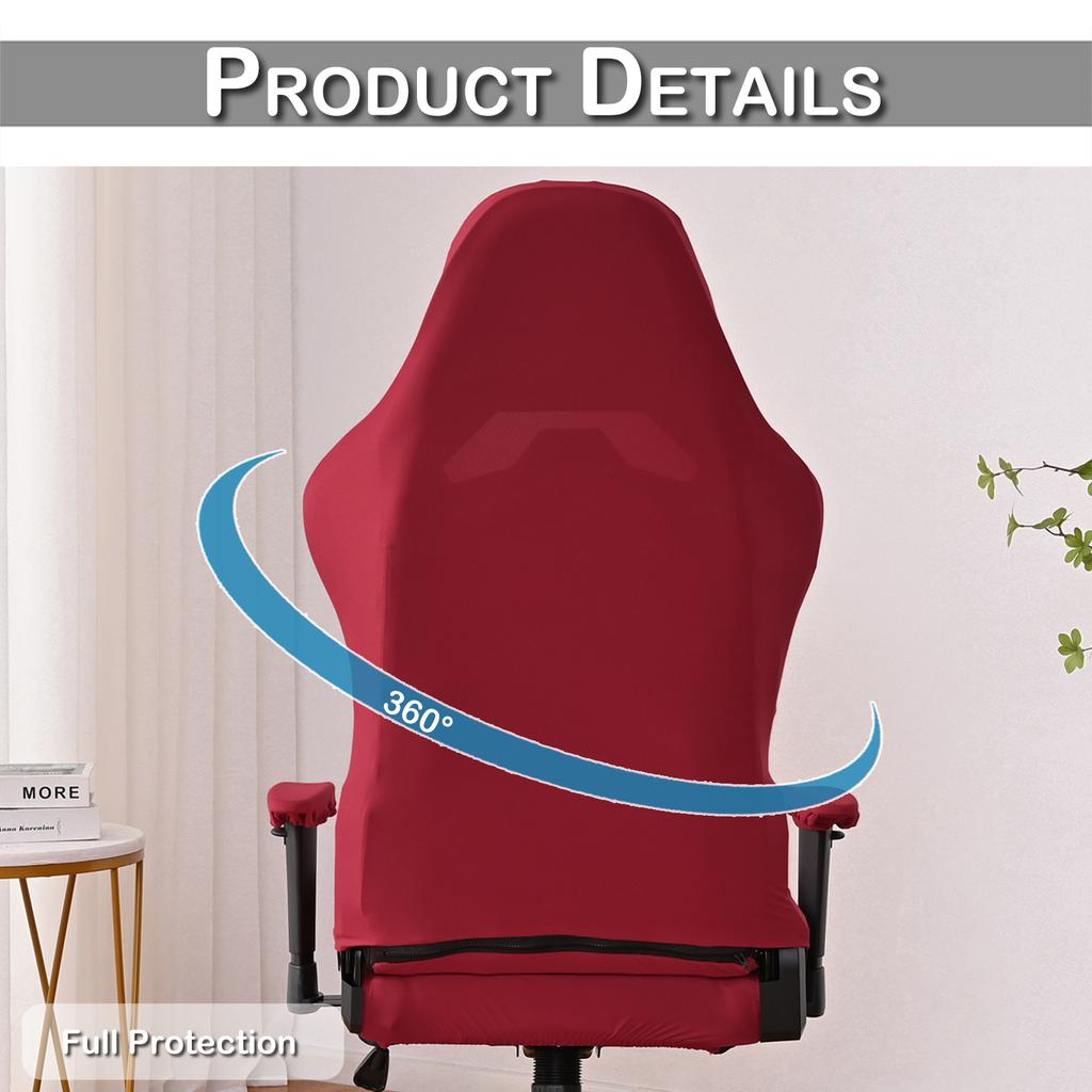 Coprisedia Per Gaming E Ufficio - Impermeabile, Elastico, Con Cerniera E Fodere Per Braccioli - Foto 4