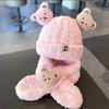 Baby Hat Autumn and Winter Plush Scarf Two-piece Set Baby Boy and Girl Bear Cute Warm Thickened Toddler Hat