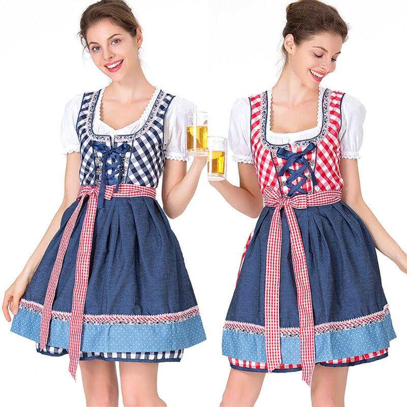 Oktoberfest Plain Dress Costume For Women Featuring Charming Vintage Style Design
