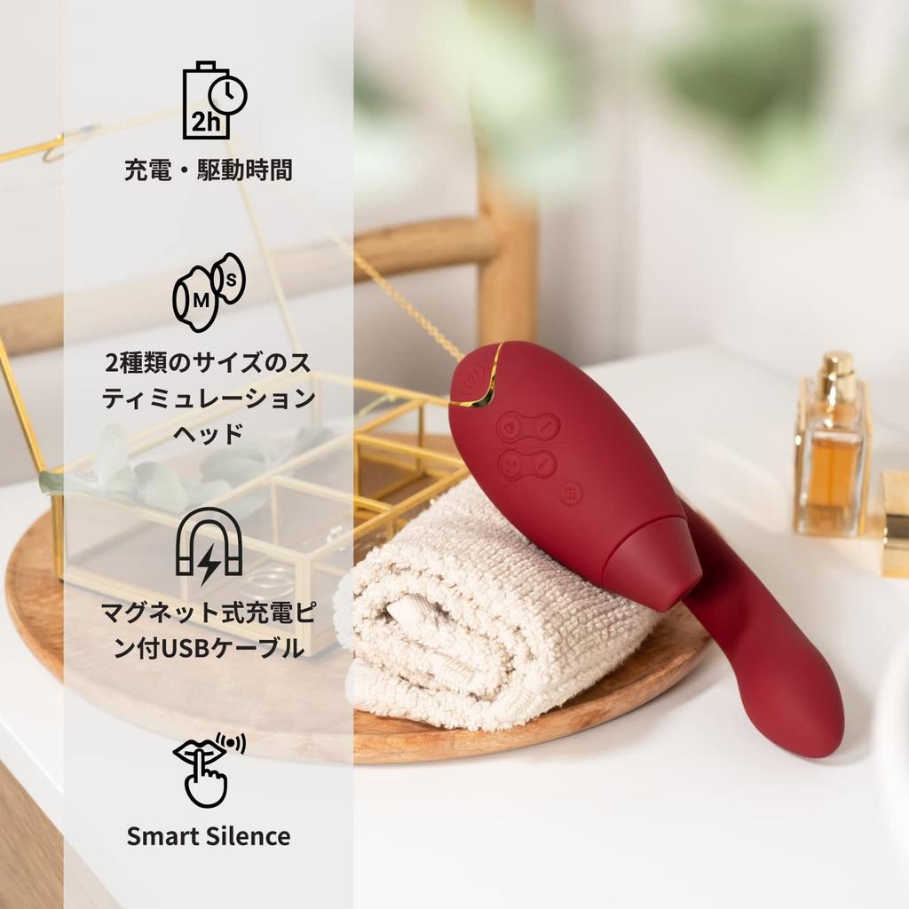 Womanizer Duo 2 Wibrator ssący do łechtaczki Wibrator Zabawka dla dorosłych Stymulacja łechtaczki Smart Silence Wibrator króliczek 14 poziomów stymulacji Wodoodporny Prezent dla