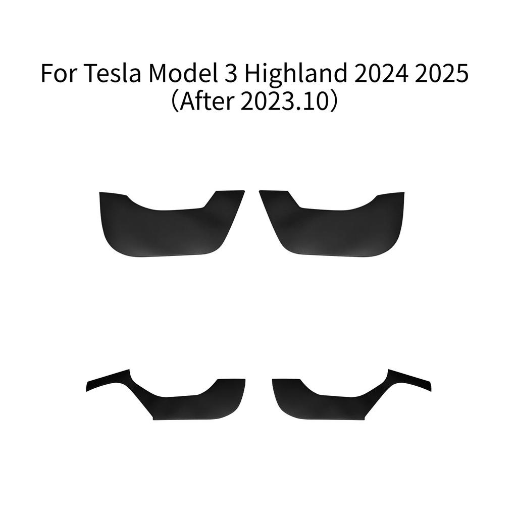 For Tesla Model Y Juniper 2025 Car Door Anti-Kick Pad Leather Sticker Trim Side Door Sill Protector Cover Interior Decoration