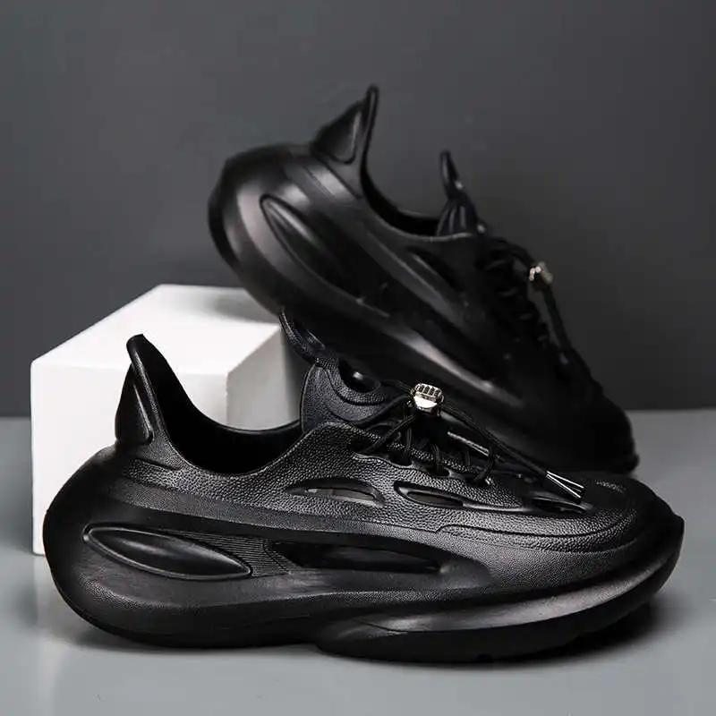 Fashion Round Foot Spring-autumn Green Sport Shoes Therapeutic Men's Colored Sneakers Home Design Bascket High-end Tenid Skor Temis