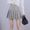 Qooth School Style Plaid Pleated Skirt XS-2XL Size Girl Sweet  Mini Skirt For Spring Summer QT2224