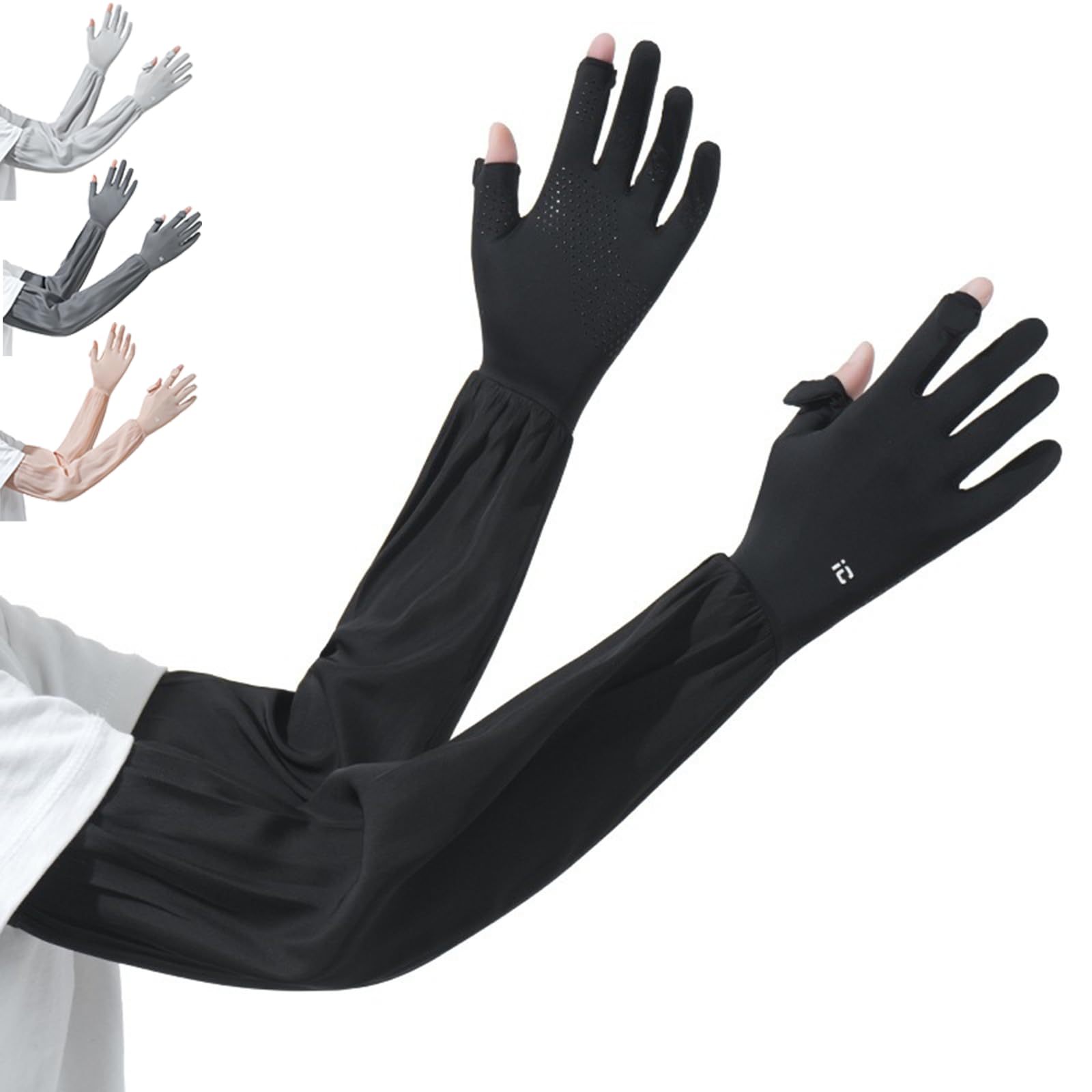 

Рукав UV Защита от УФ-лучей Протестировано Перчатки с пальцами Свободная посадка к Смартфону Солнце Пот Быстро Рукав UV Тепло Велосипеды [Tannpopoto] Чехлы, Прохладный, чёрный