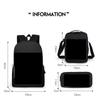 ORBER K-pop Demon Hunters Backpack Set with Lunch Bag and Pencil Case, Durable School Backpack, Pink, 29x16x42cm
