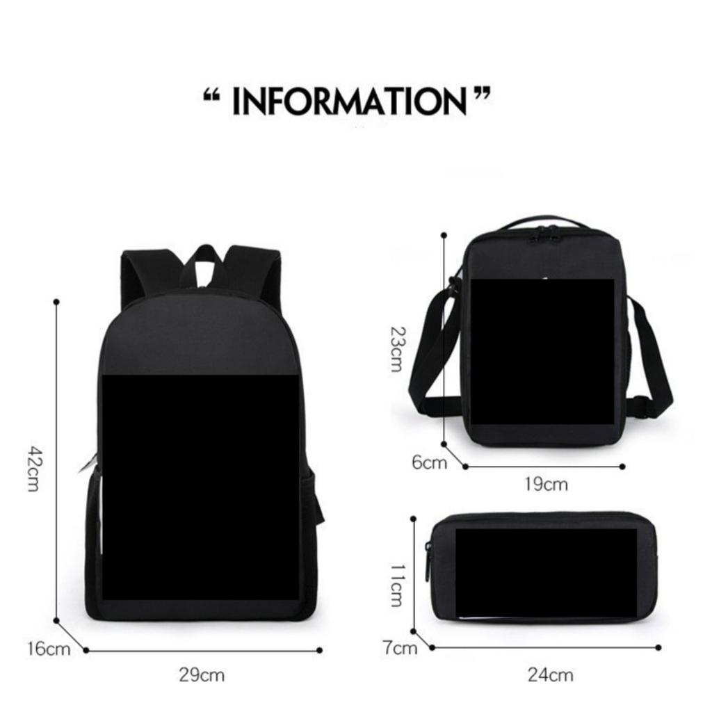 ORBER K-pop Demon Hunters Backpack Set with Lunch Bag and Pencil Case, Durable School Backpack, Pink, 29x16x42cm
