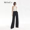 MO&Co. Women's Merino Wool Wide-Leg High-Waist Pants