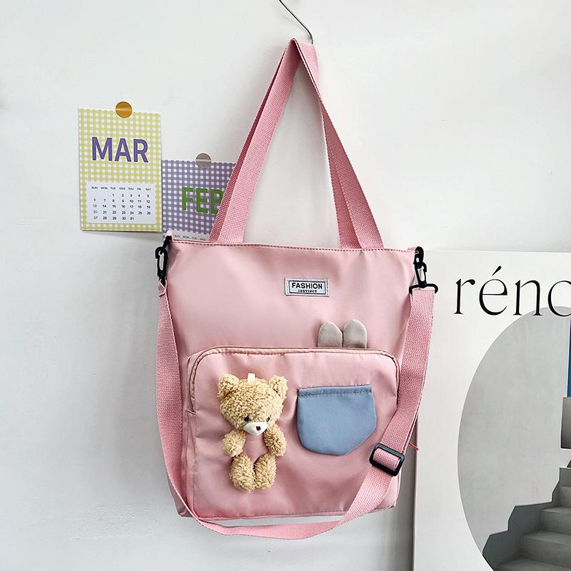 Women's bag new student tutoring bag fashionable contrasting color sweet messenger bag shoulder bag