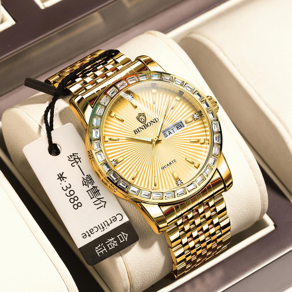 Men's Waterproof Luminous Running Alarm Clock Watch