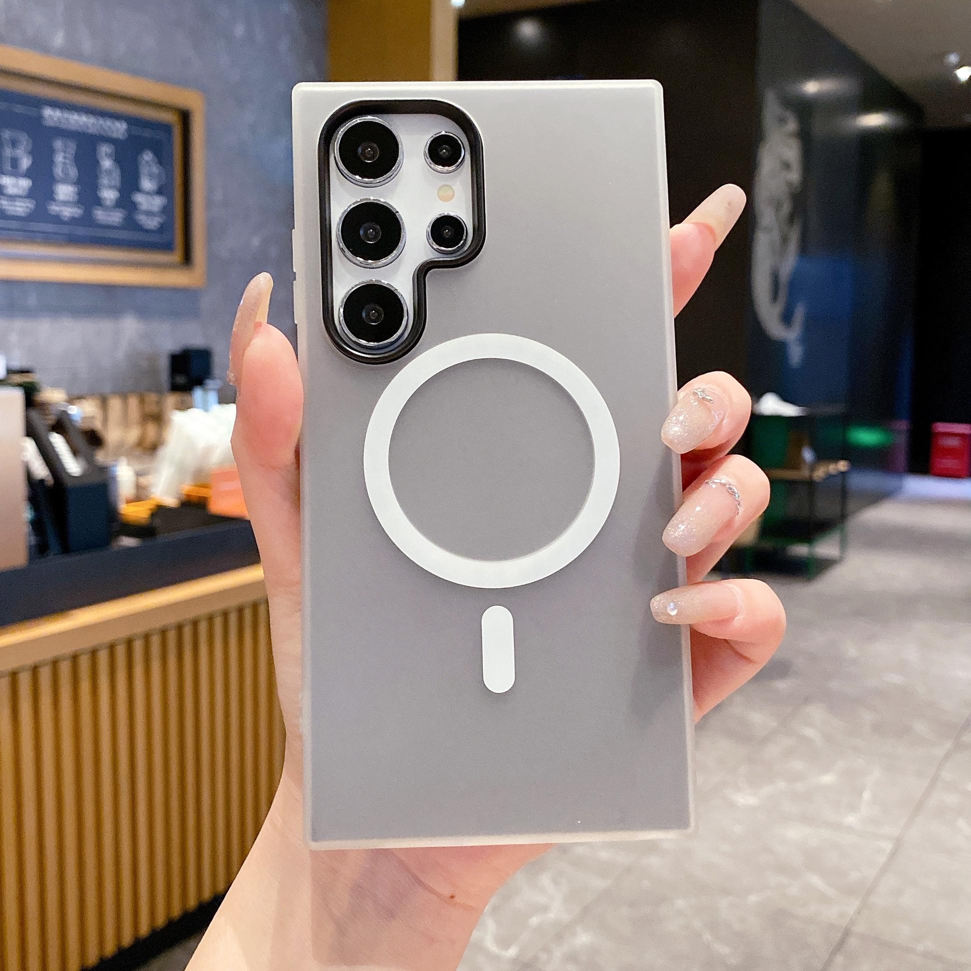 

Jelly 2in1 Magnetic Case for Samsung Galaxy S25 Edge S25FE S25 S24 Ultra S23 Plus Matte Shockproof Soft Silicone Cover For Galaxy A17 A07 Galaxy A54 5G чёрный