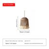 Bohemian Retro Hemp Rope Tassel Bedside Pendant Light Creative Design Hanging Lampshades for Bedroom Balcony Decorative Lighting