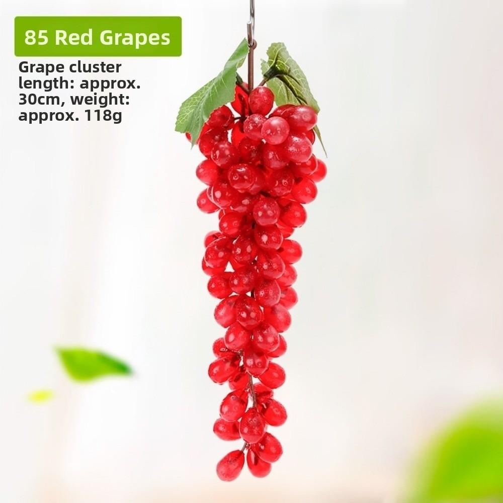 Realistic Artificial Grapes Bunches Decorative Simulation Artificial Faux Fruits Green Grass Fake Grape Bundles