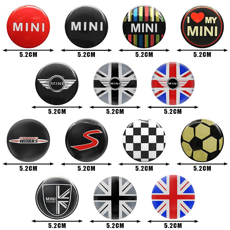 4Pc 54mm 52mm Car Wheel Center Cap Hub Covers Badge Stickers For Mini Cooper One JCW F54 F56 F60 R55 R56 R58 R60 R61 Accessories