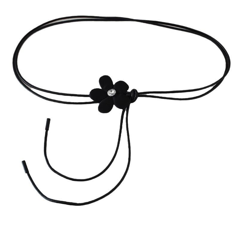 Elegant Floral Patterned Pu Leather Waist Belt For Women Soft And Versatile Fashion Accessory