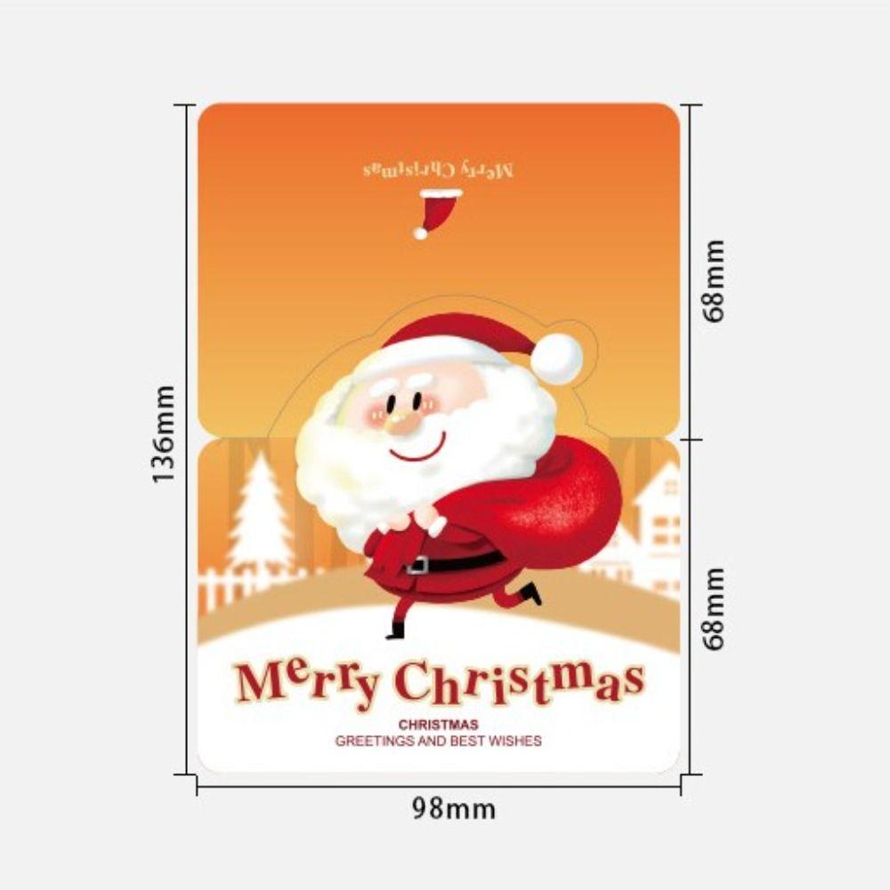 10pcs Invitation Merry Christmas Greeting Cards Handwriting Blank Paper Cards Invitation for Guest
