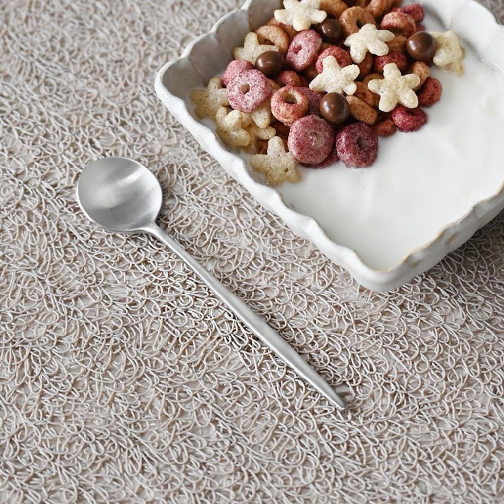 Avella Matt Edelstahl Teelöffel Silber