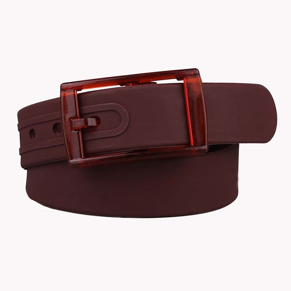 Plastic Buckle Waist Belt Strap Smooth Buckle Cummerbund Belts Waistband Silicone Belt Casual Belts