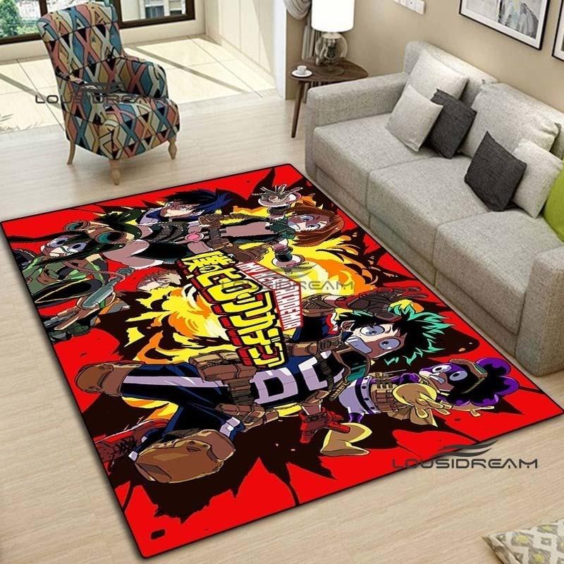 My Hero Academia Anime Koberec a kobereček Móda Domů Kreslený Dekorace Koberec obývací pokoj Ložnice Oblast Koberec pracovna Veranda podložka u postele