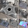 3D Optical Illusion Floor Mat Non-Slip Stable Design Easy Clean Floor Rug with Stunning Burrow Visual