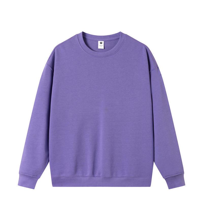 Women's White Korean-Style Crew Neck Pullover Sweatshirt - Pure Cotton, Trendy for Spring/Autumn 2024