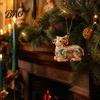 Durable Festive Collection Piece 2D Acrylic Goat Christmas Ornament, Cute Animal Sheep Hanging Decor for Decorative Gift Tree, Holiday Party