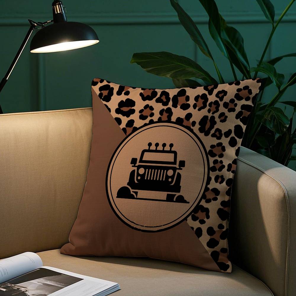 Fashion leopard print Pillow Case Short Plush Print Cushion Cover Square Throw Pillow Covers Sofa Home Decor