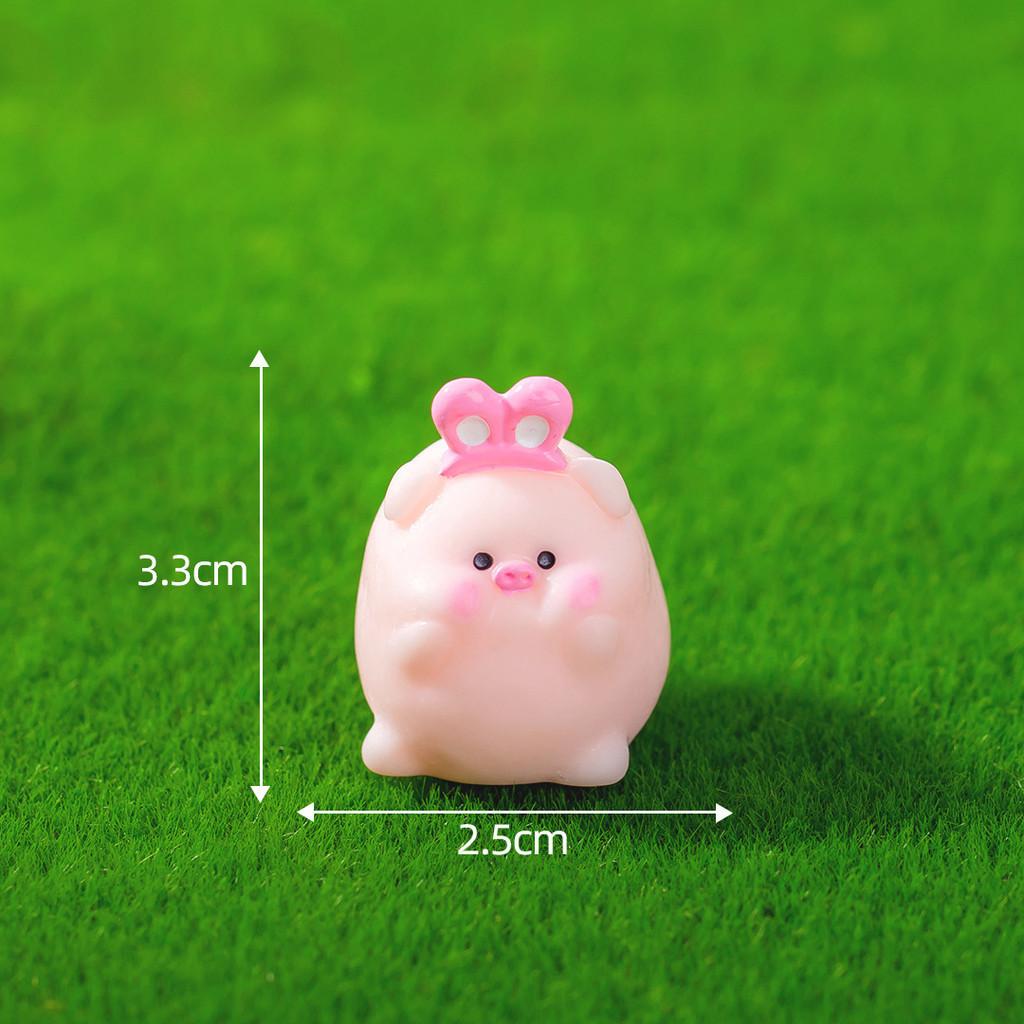 Adorable Resin Pig Figurines Cute Miniature Toys Animal Car Desktop Decor
