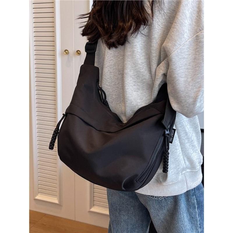 Nyl Hobos Crossbody Bags Solid Casual Zipper Women's Bags 2026 Fashi High Capacity Solid Color Single Shoulder Totes Bag