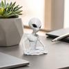 Creative Desktop Ornament 3D Printed Alien Model, Funny Yoga Zen Statue for Stable Base Room, Meditation Space, Living Office Decor, Gift Sci-Fi Fans