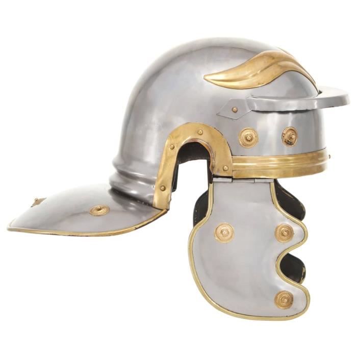 VidaXL Casque de soldat romain antique pour GN Argenté Acier