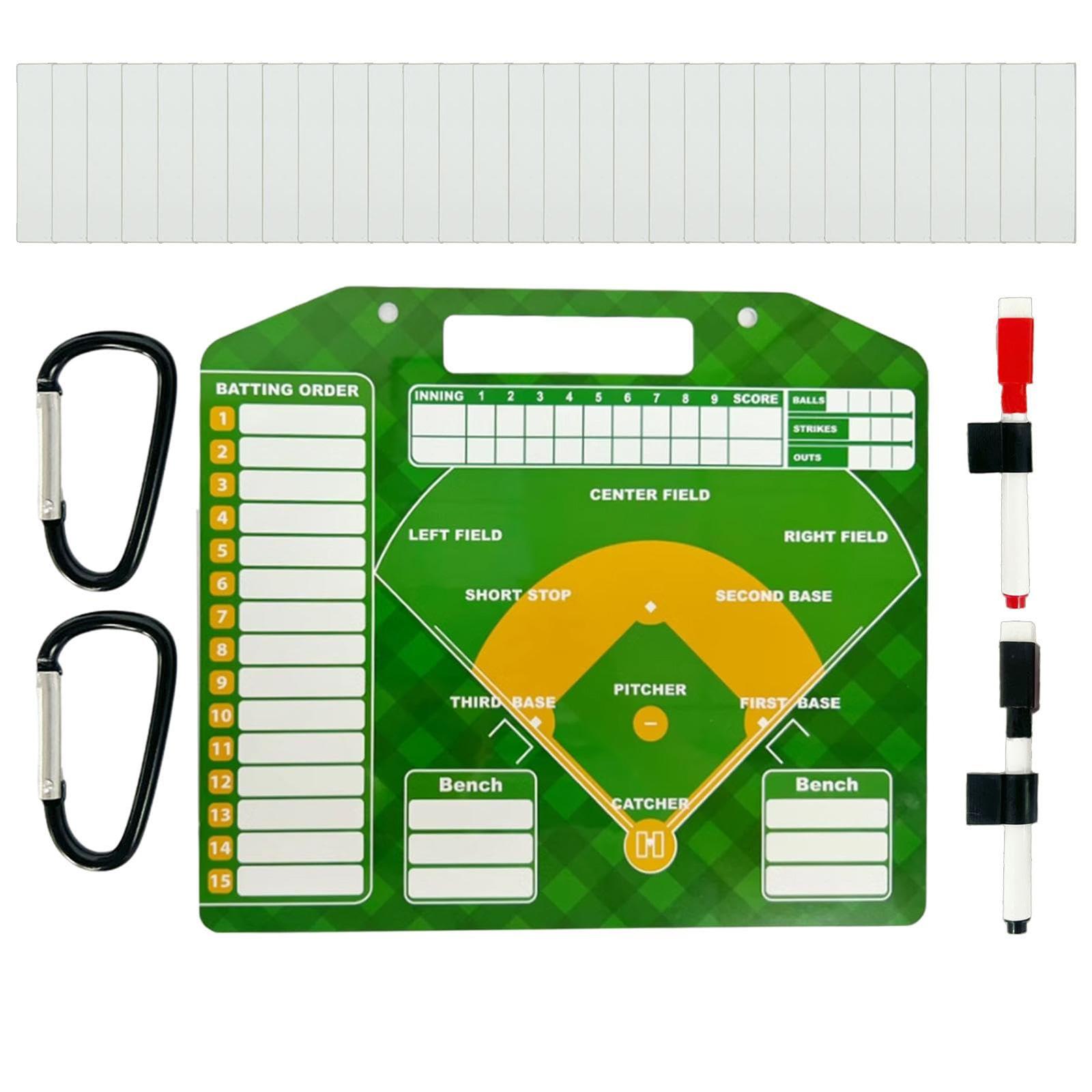 

Baseball Coaching Board Double Sided Baseball Lineup Board Dry Erase Baseball Clipboard Coaching Accessories Enduring