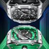 Bugatti Watch Men'S Fashion Wine Barrel Shape Hollow Business Waterproof Luminous Automatic Mechanical Watch
