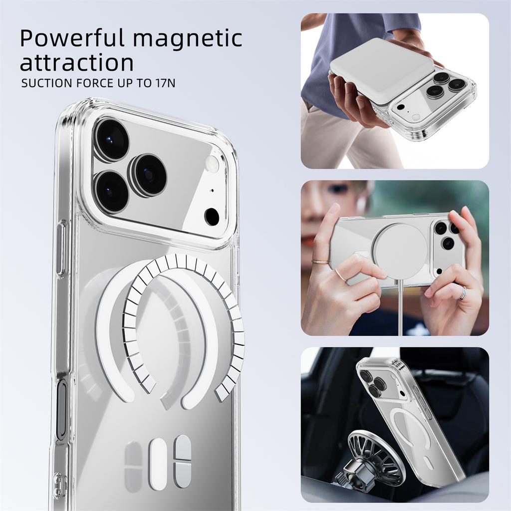 Magnetic for Magsafe Wireless Charging Phone Case for IPhone 17 Pro Max Hard Shell Transparent for Apple 17 Air 16 15 Plus 14 13