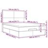 VidaXL Ottoman Bed Frame with Mattress Black 140x200 Cm Fabric, Bed Frame, Upholstered Bed Frame, Ottoman Bed Frame 3313929