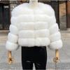VAYLA Damenmode Kunstpelzmantel Super Heiß Herbst Winter Damen Kurze Kunstfuchs Fell Flauschige Jacke Hohe Qualität Top Damen Pelzmäntel