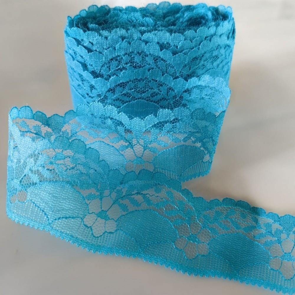 New Mesh Embroidery Lace Ribbon Tape Woven Cotton Non-Stretch Lace Tape Unilateral Flower Lace Trim Curtain Craft
