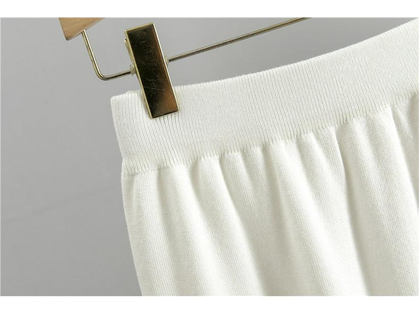 Damen Übergröße Mode Lässiges Strickset: Lockerer Pullover & Midirock für Herbst/Winter