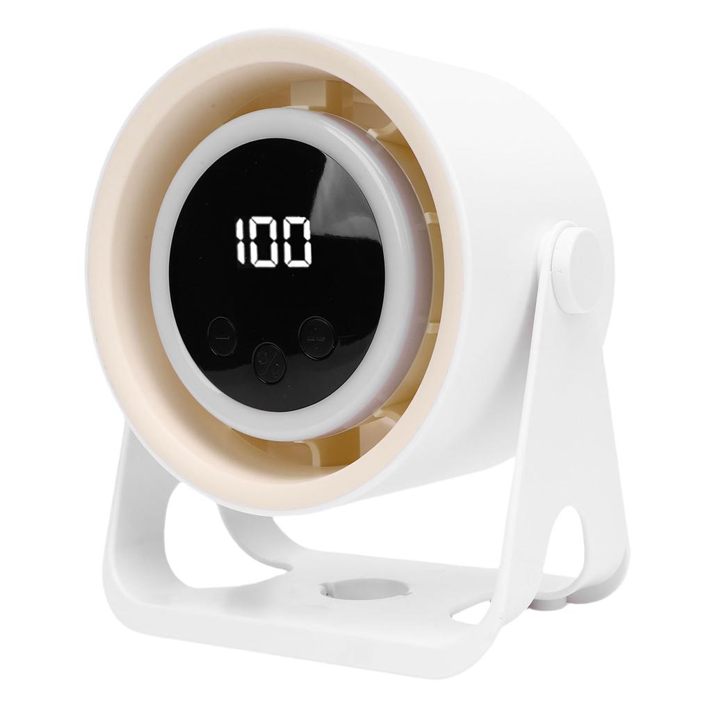 Desk Fan 5 Speeds USB Rechargeable Quiet Portable Desktop Cooling Fan with Light for Office Bedroom Outdoor Camping