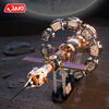 CK028 Aerospace Series Electric Rotating Dawn Star Ring Space Station Building Blocks Set Model Assembly Toy Boy's Birthday Gift