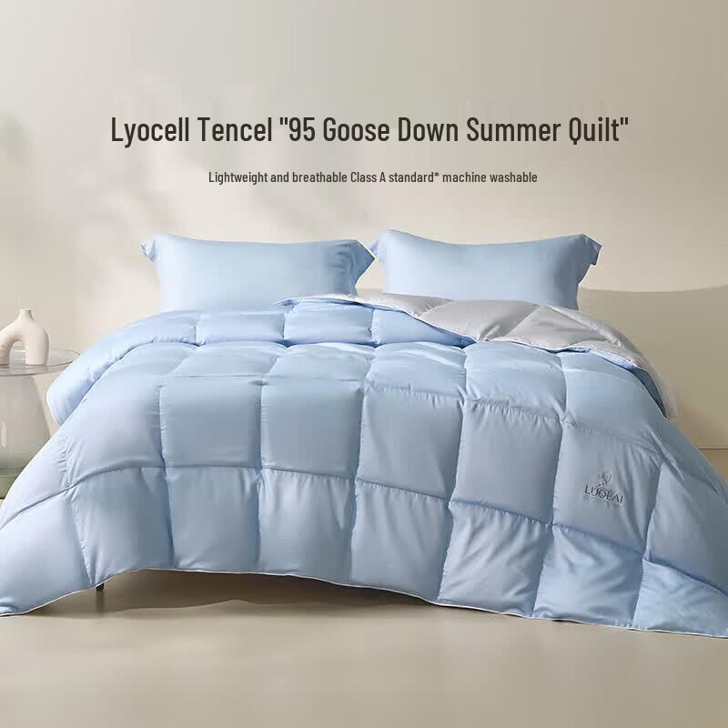 Luolai 95% Goose Down Washable Tencel Lyocell Summer Quilt 200x230cm
