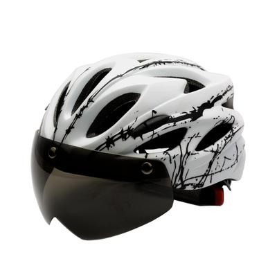 Black Goggles Bicycle Helmet Ultralight Pattern Bike Helmet Riding Mountain Road Bike Integrally Molded Cycling Helmets