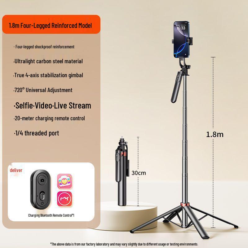 2025 Universal Selfie Stick Tripod with 360° Rotation and Anti-Shake for Phone Photography