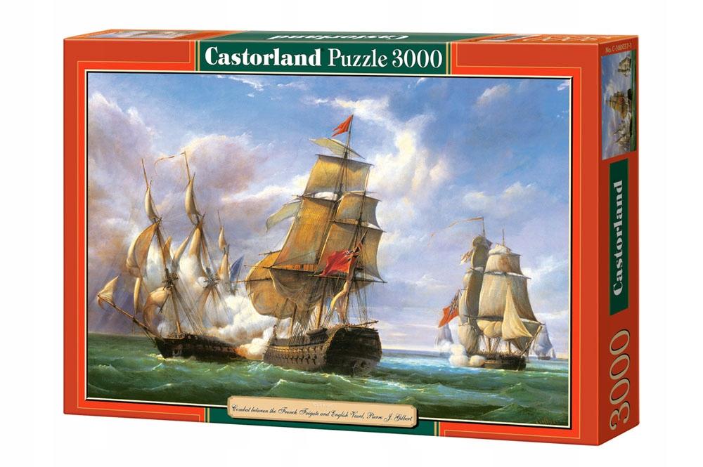 Puzzle 3000 pieces C-300037-2 Copy of "Combat between the French and the English Vessels"