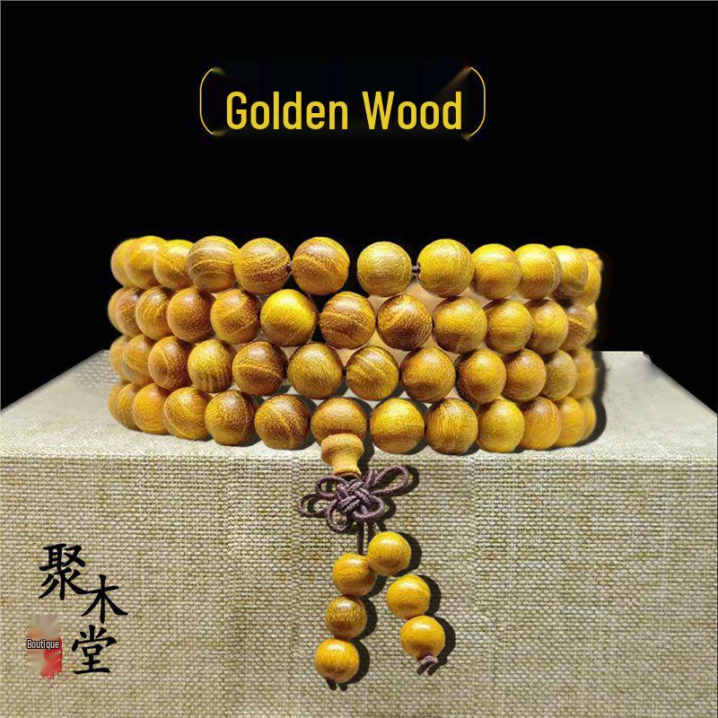 Buddhist Prayer Bracelet - 108 Beads, Multi-strand Sandalwood, Black Rosewood, Wenwan Style