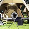 Camping Fan Dual Powered Fan For Picnics For Travel Adjustable Telescopic Stand Fan Camping Fan 10W Solar Panel