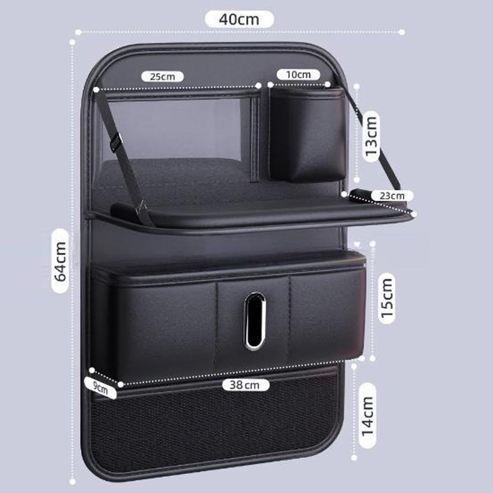 with Foldable Tray Backseat Storage Bag Seat Anti Kick Guard  Car Interior Accessories