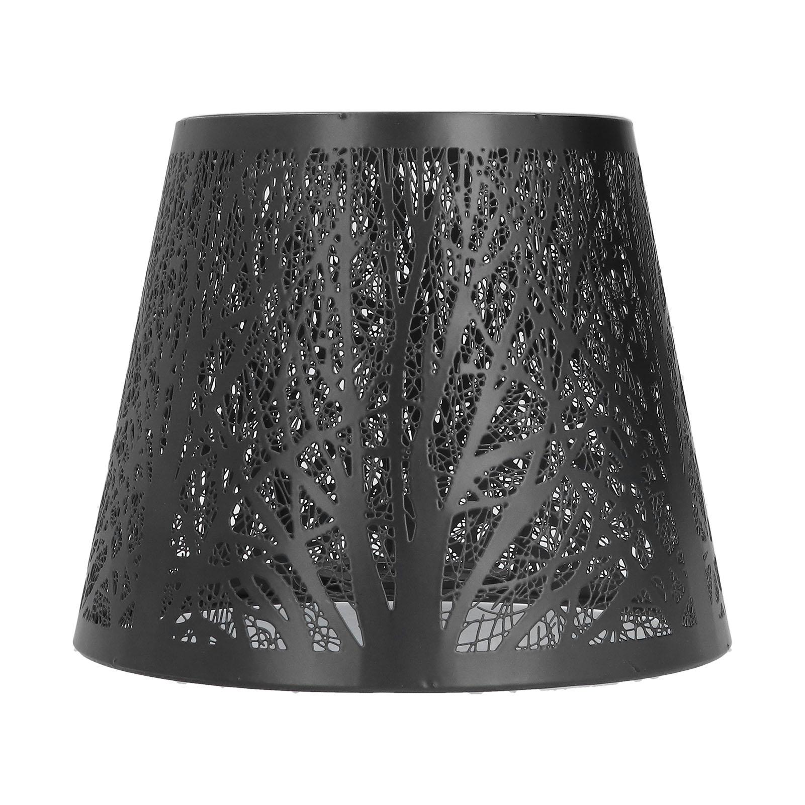 

E27 E26 Lampshade Modern Style Wrought Iron Carved Forest Tree Shaped Mini Lamp Shade Cover for Table Lamp Bedroom Bedside Decor чёрный