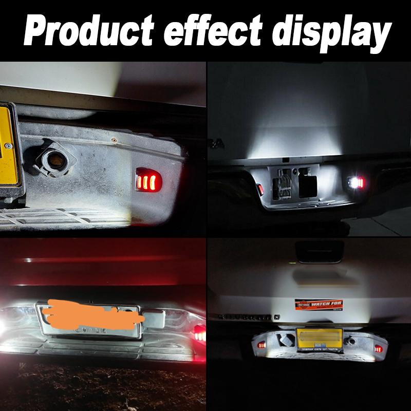 2PCS For Chevy Suburban GMC Sierra Yukon XL 1500 2500 3500 HD Tahoe LED Car Rear Number Light License Plate Lamp White 6000K