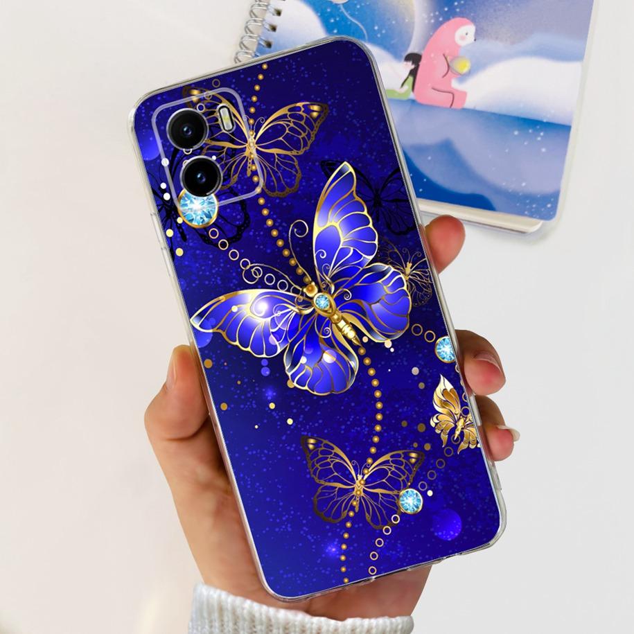 For Vivo Y15s Y15A Y15C Case V2134 V2120 V2147 V2139 Popular Flower Slim Soft Silicone Clear Back Cover For Vivo Y01 V2166 Funda